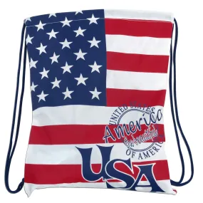 BPUS01 Drawstring Backpack - USA Flag