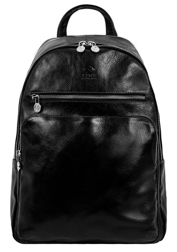 Brown Leather Backpack - I, Claudius Black