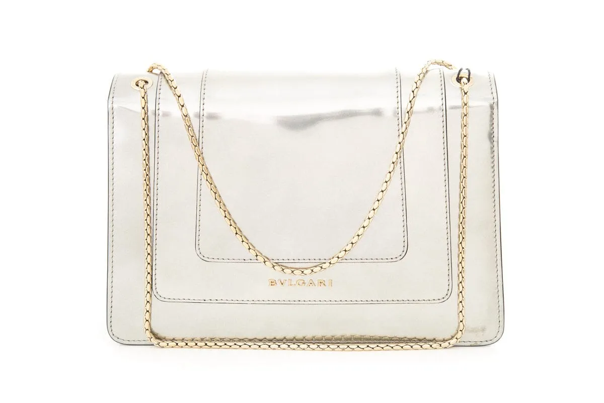 Bvlgari Silver Serpenti Forever Handbag