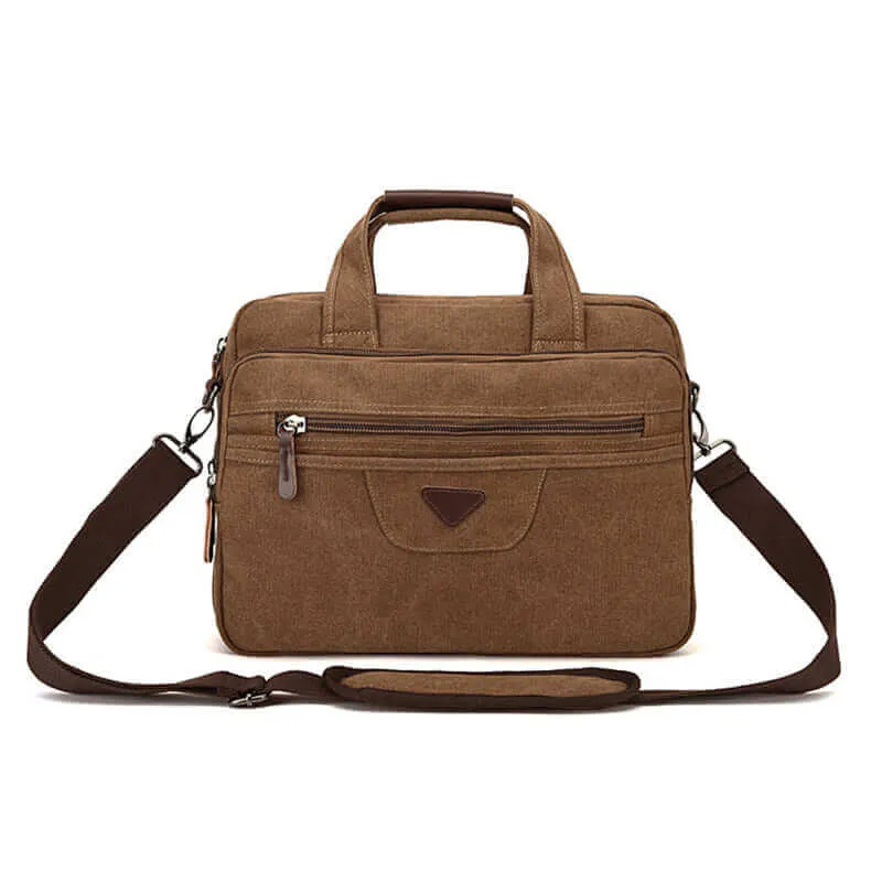 Canvas Briefcase | 17 Inch  Laptop Bag