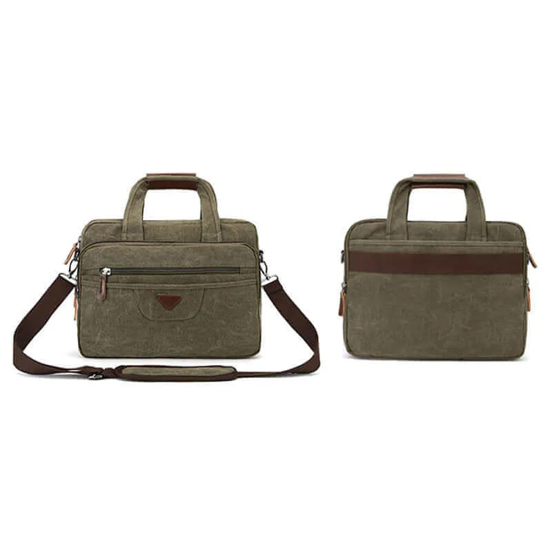 Canvas Briefcase | 17 Inch  Laptop Bag