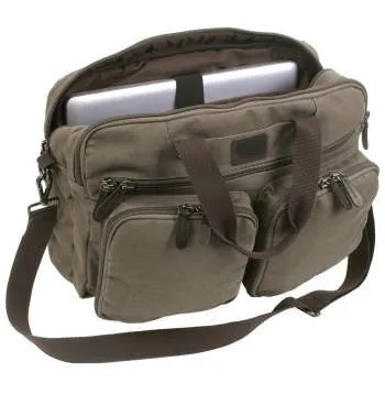 Canvas Briefcase Messenger Shoulder Bag Backpack