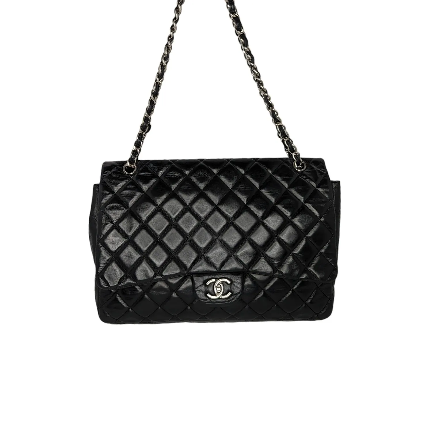 Chanel bag Lambskin Quilted Maxi Classic Single Flap Black