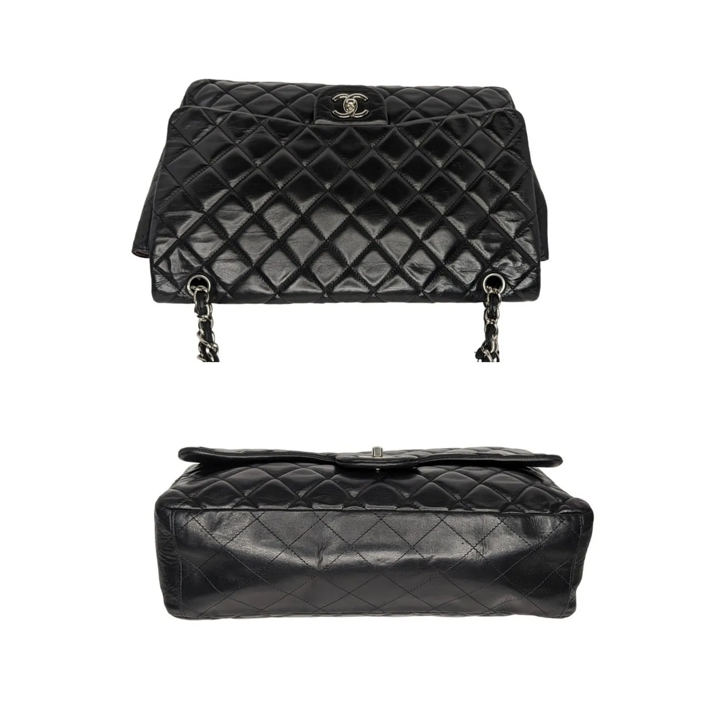 Chanel bag Lambskin Quilted Maxi Classic Single Flap Black