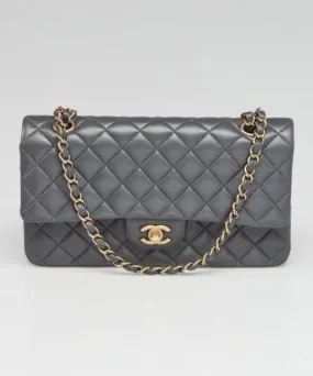 Chanel Classic Medium Handbag Grey