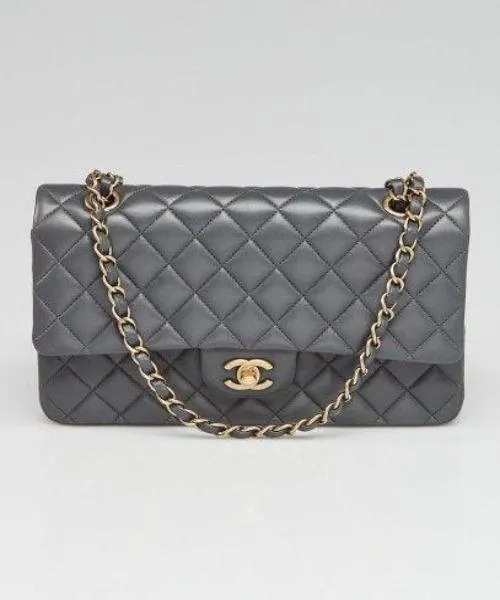 Chanel Classic Medium Handbag Grey