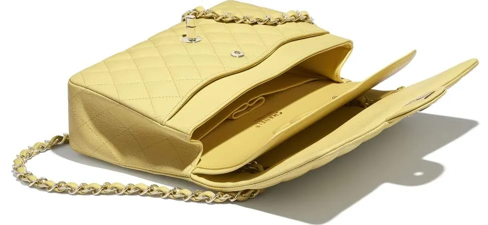 Chanel Medium Classic Handbag Yellow