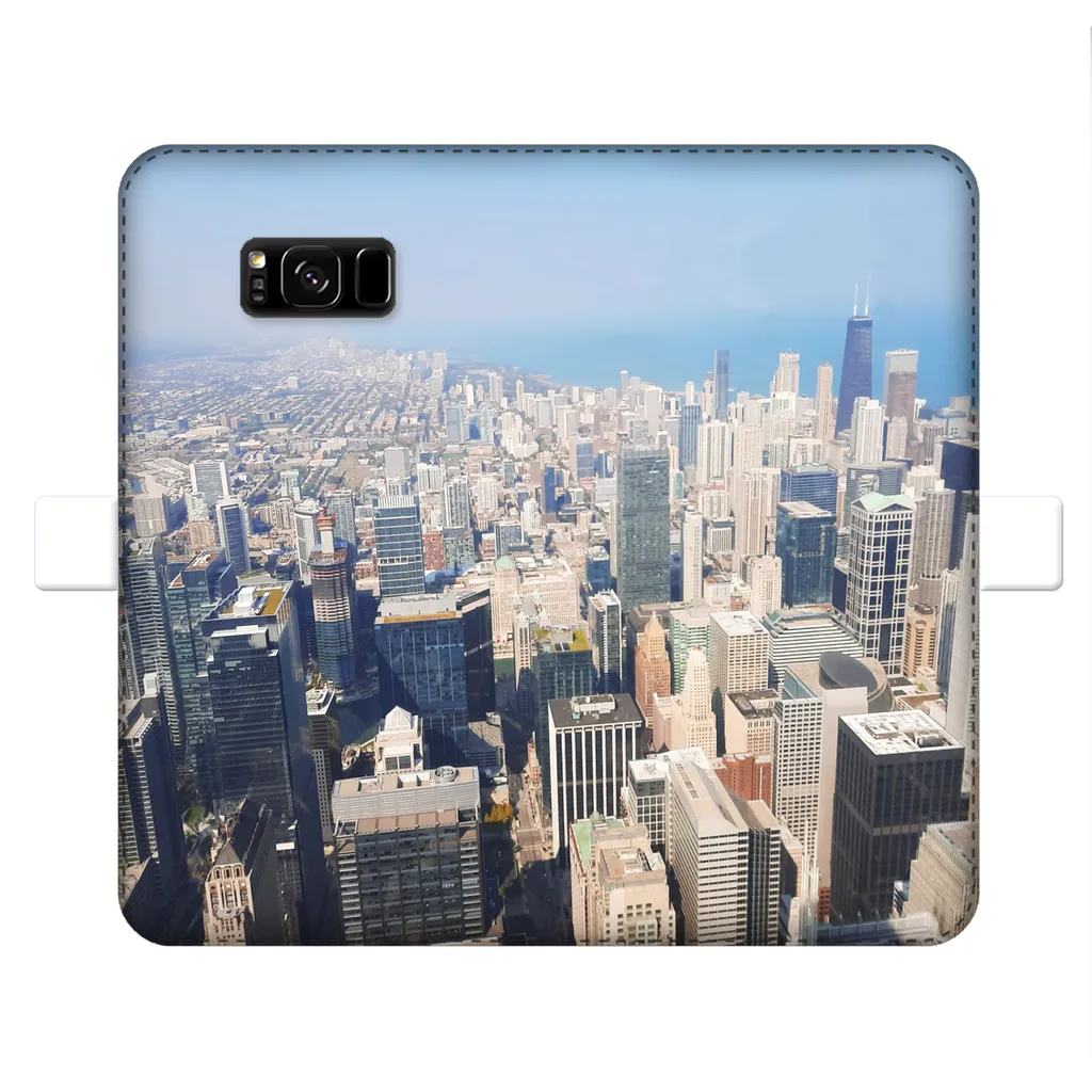 Chicago Skyline Fully Printed Wallet Cases