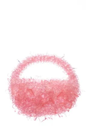 Clio Peppiatt Pink Beaded Crystal Handbag