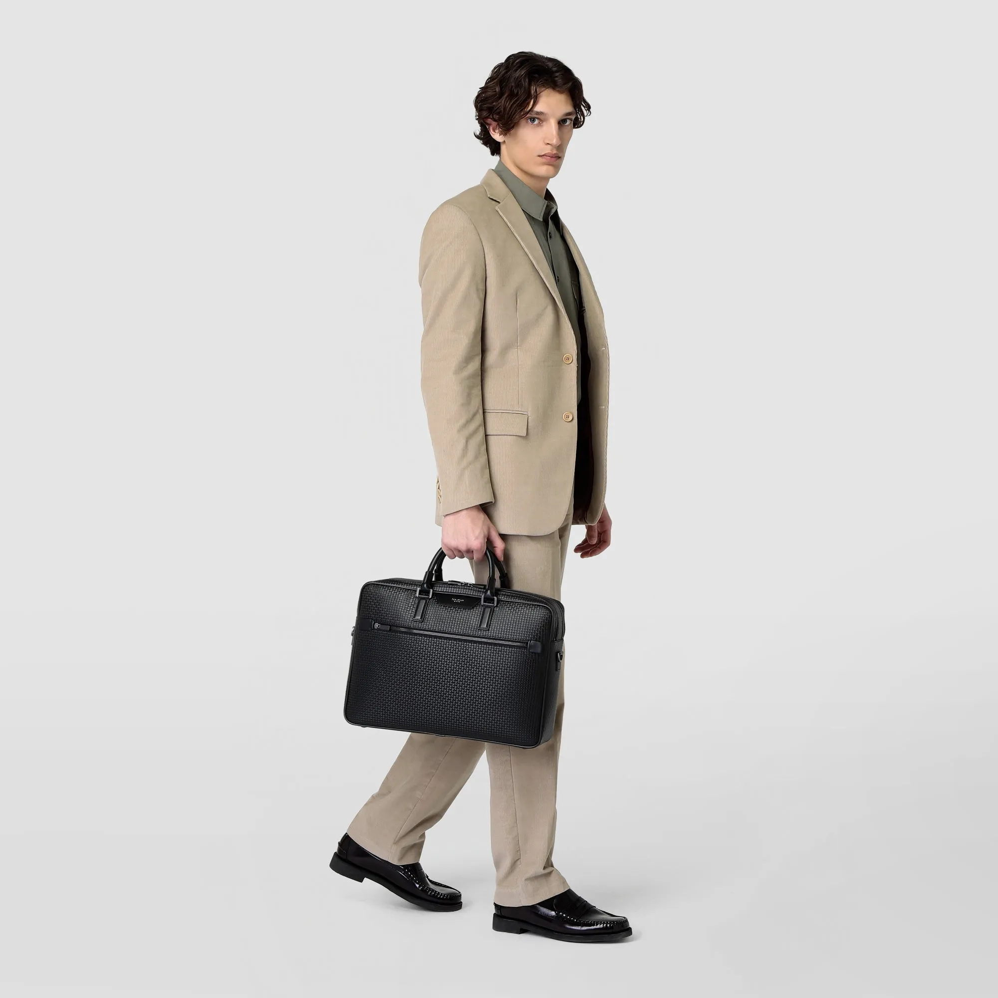 DOUBLE GUSSET BRIEFCASE IN STEPAN