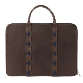 'Empresario' Briefcase - Brown Leather