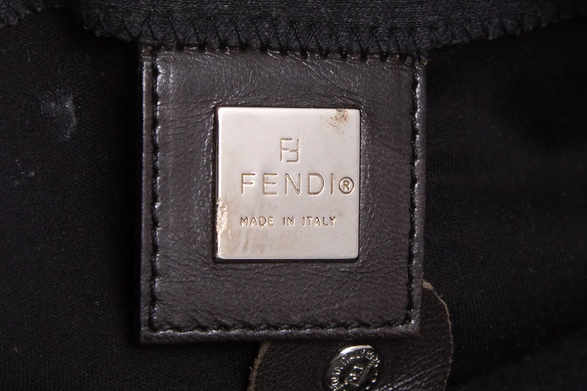 Fendi Grey Jersey Baguette Handbag