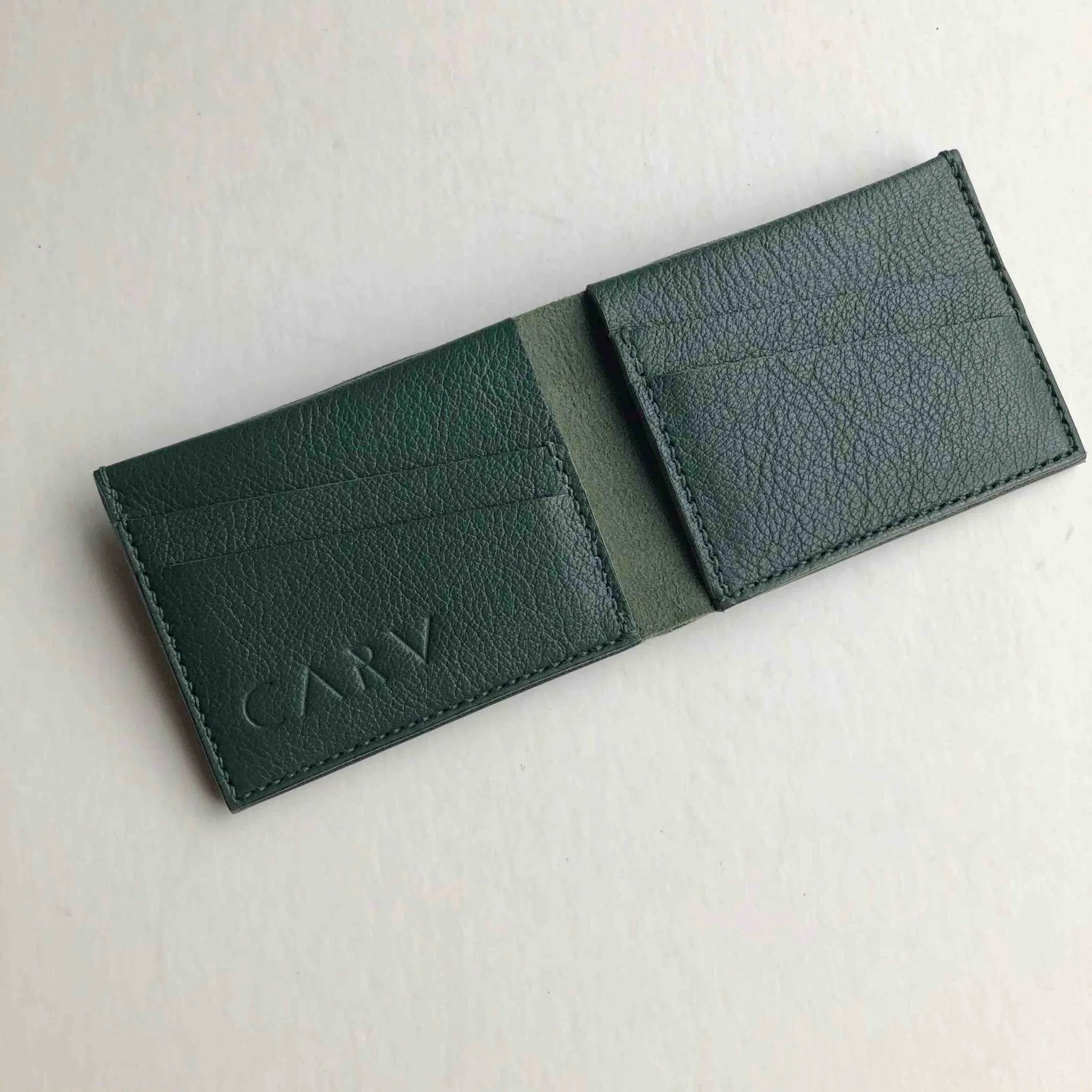 Forest Green Handmade Leather Wallet