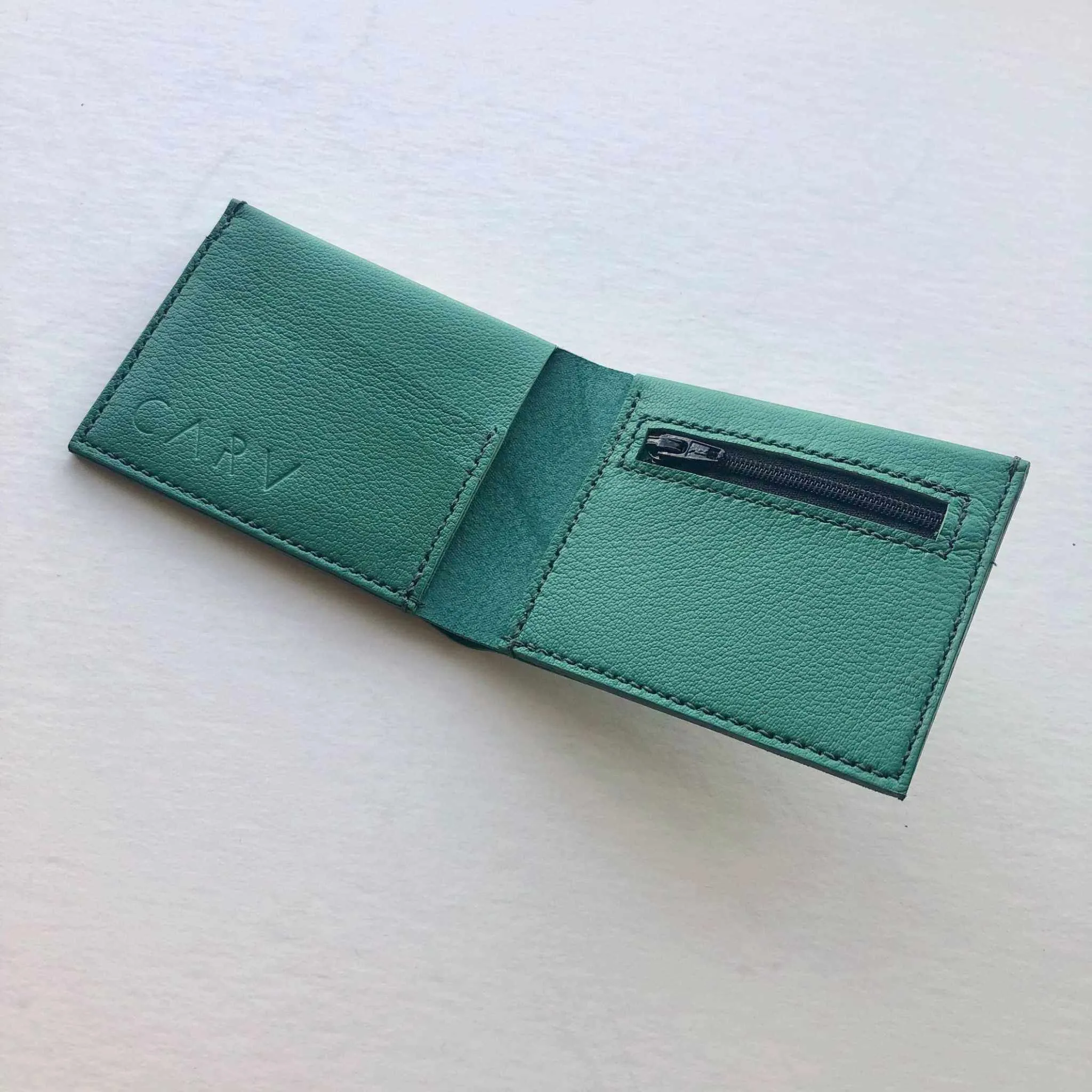 Forest Green Handmade Leather Wallet