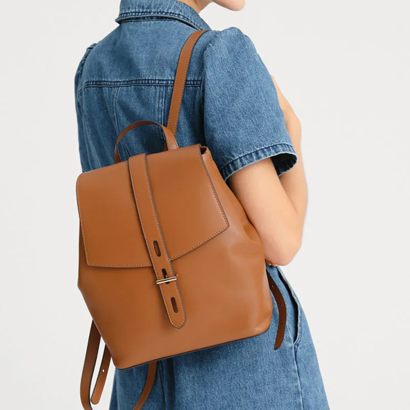 Genuine Leather Women's Backpack Rucksack