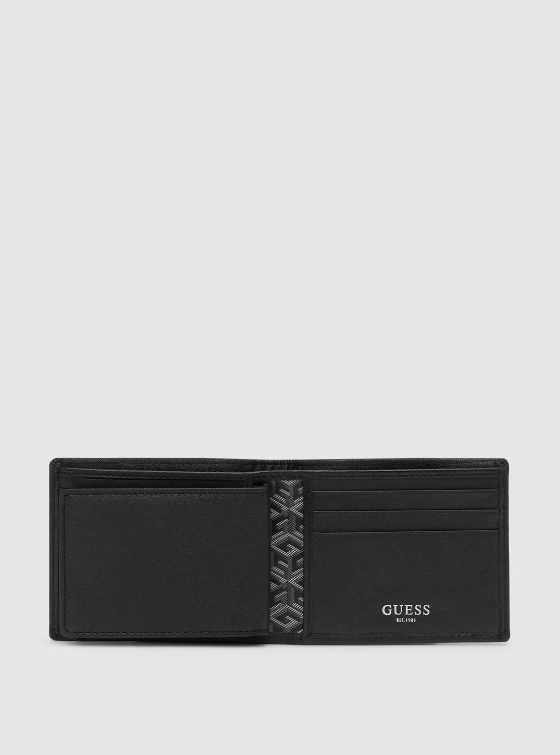 Grey Printed Slimfold Wallet