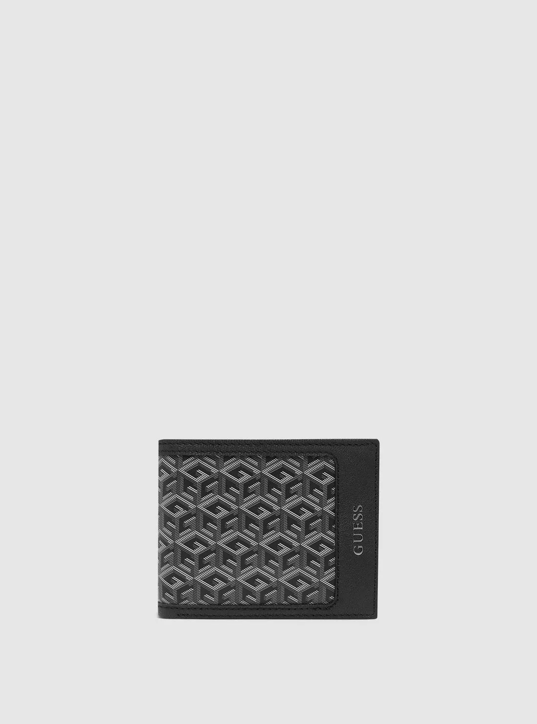 Grey Printed Slimfold Wallet