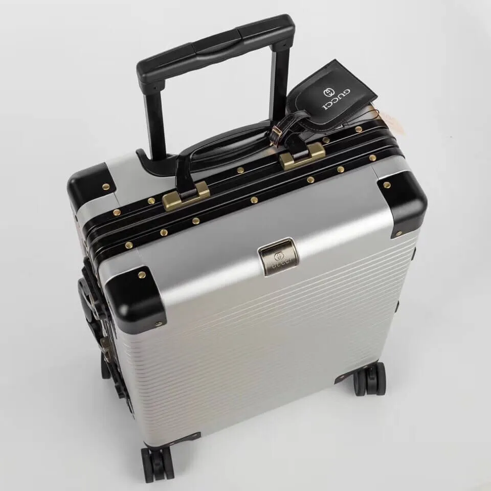 Gucci Aluminum Travel Suitcase ( 3 Colors )