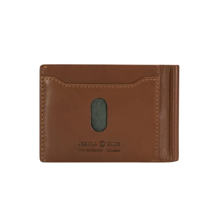 Jekyll & Hide Leather Money Clip Wallet - Tan