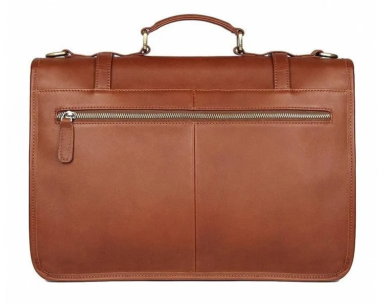 Luxury Leather Briefcase Male Genuine Leather Business