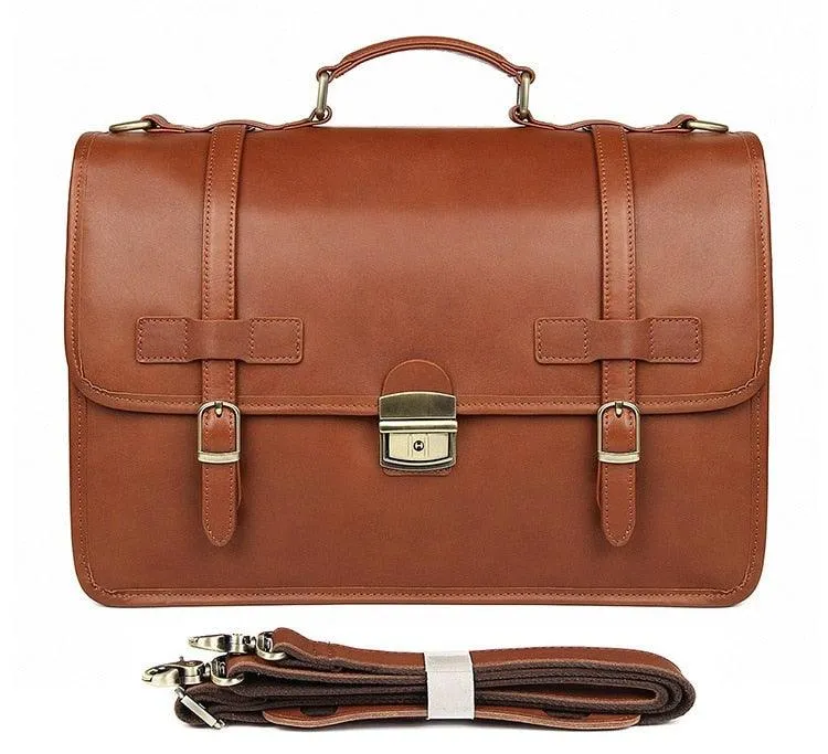 Luxury Leather Briefcase Male Genuine Leather Business