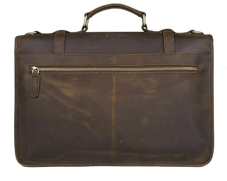 Luxury Leather Briefcase Male Genuine Leather Business