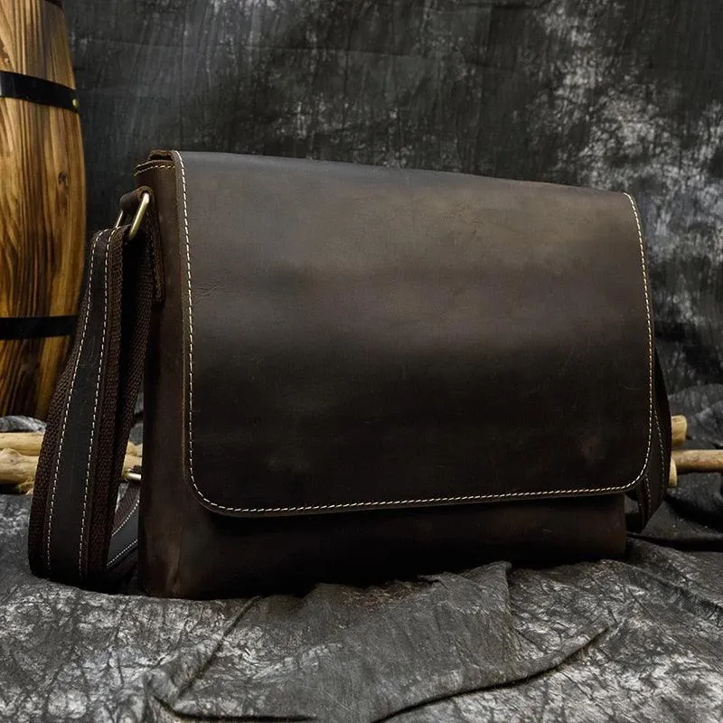 Mens Leather Briefcase Laptop Bag For Professionals