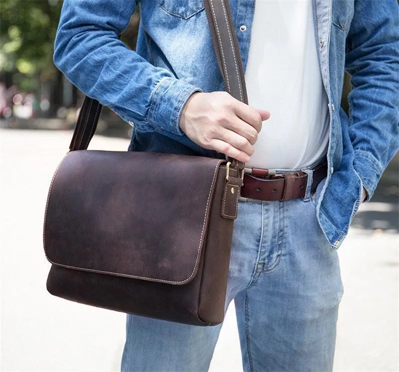 Mens Leather Briefcase Laptop Bag For Professionals