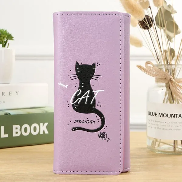 Single Cat Wallet and Coin Purse