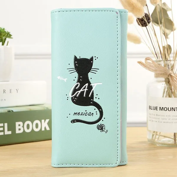 Single Cat Wallet and Coin Purse