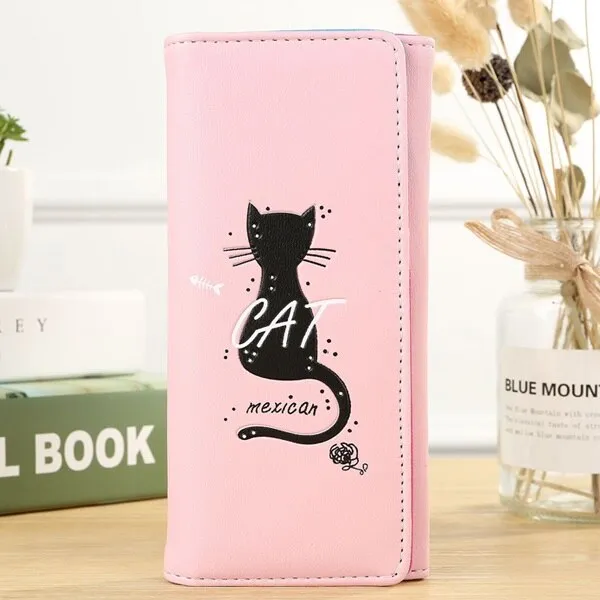 Single Cat Wallet and Coin Purse