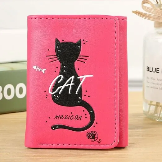 Single Cat Wallet and Coin Purse