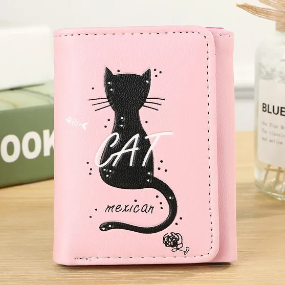 Single Cat Wallet and Coin Purse