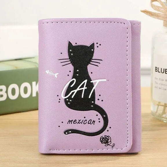 Single Cat Wallet and Coin Purse