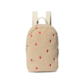 Studio Noos Teddy Hearts Mini Backpack  - Ecru