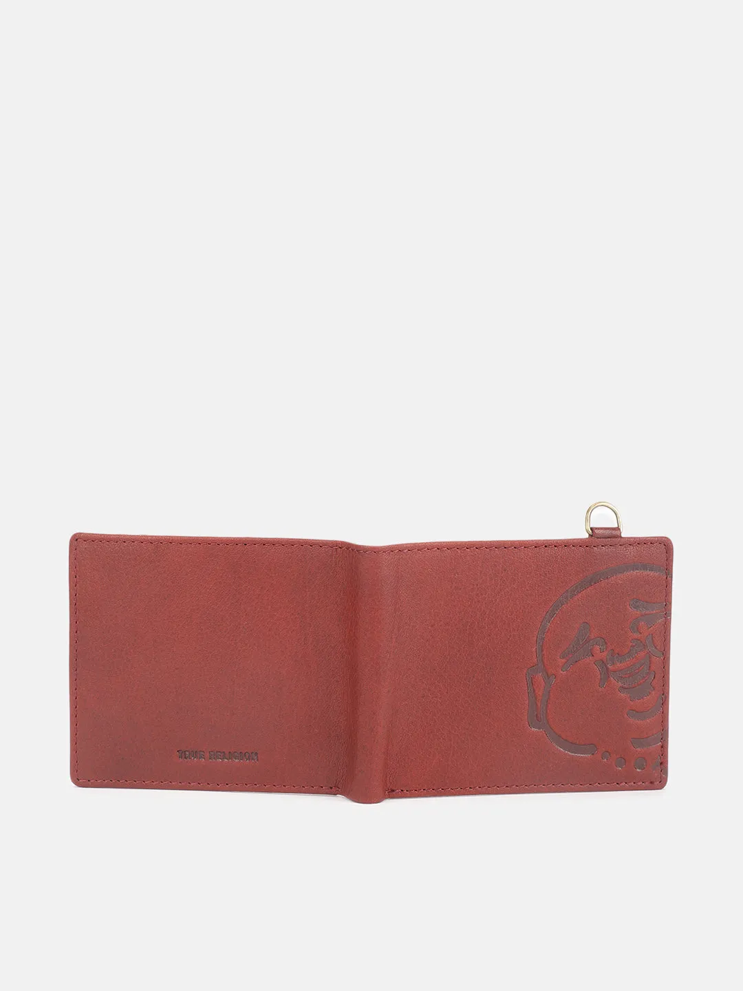 True Religion Men Red Textured Bi-Fold Wallet