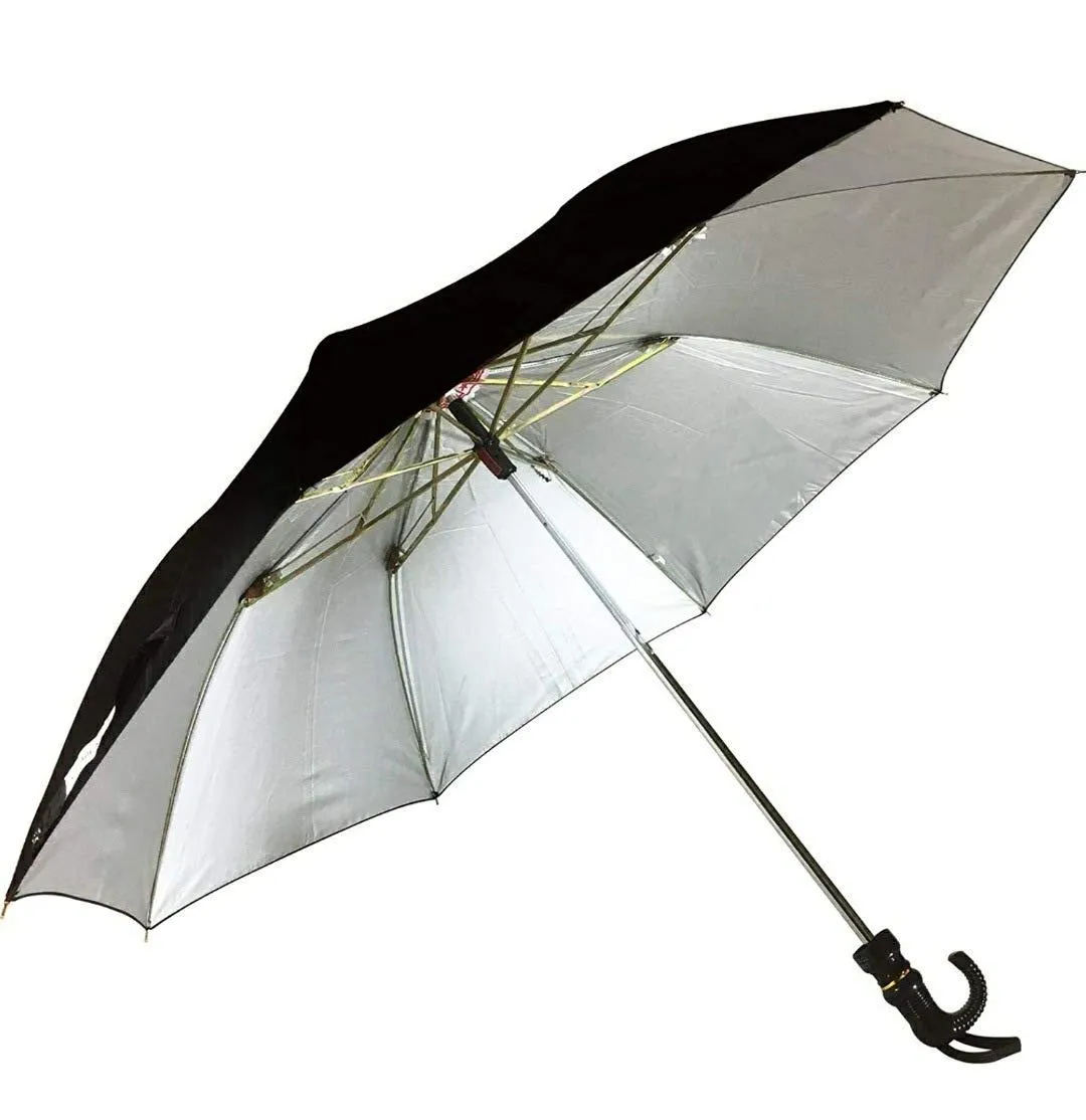 Umbrella Classic Folding Automatic Open Uv Protective Umbrella, Black