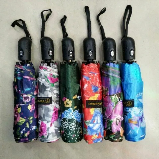 Umbrella Classic Folding Automatic Open Uv Protective Umbrella, Printed