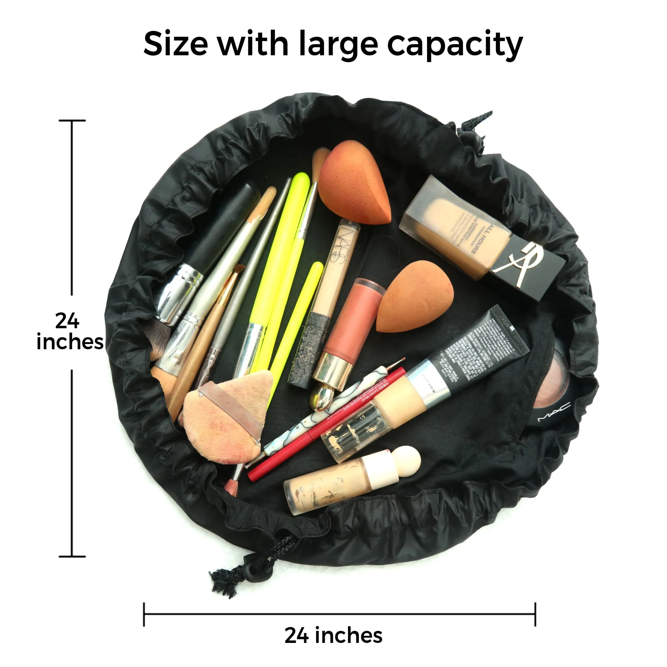 Waterproof Drawstring Makeup Pouch Big