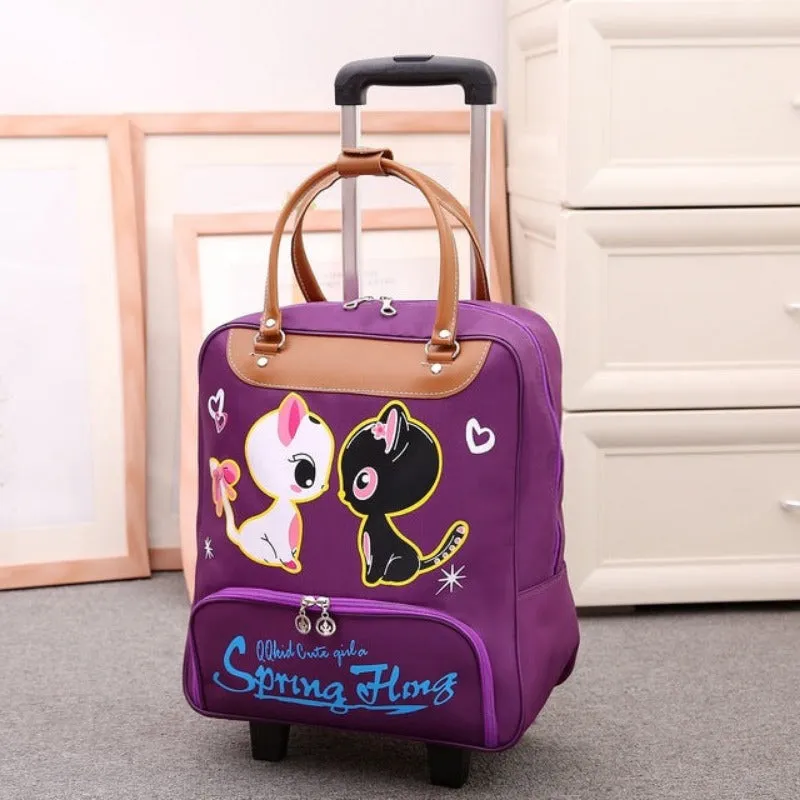 Waterproof High Capacity Travel Bag Thick Style Rolling Suitcase Trolley With Wheels