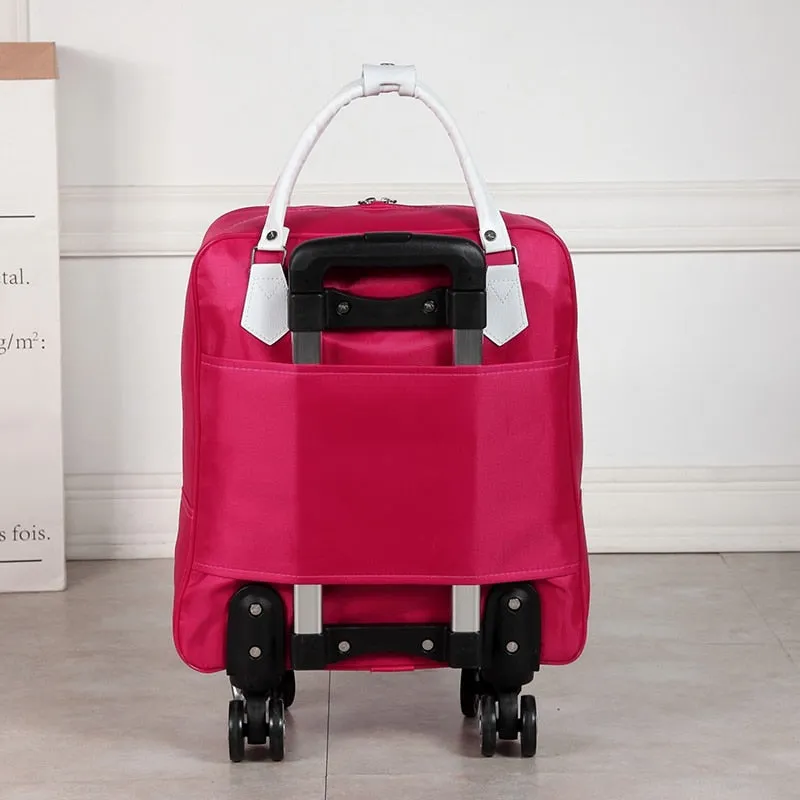 Waterproof High Capacity Travel Bag Thick Style Rolling Suitcase Trolley With Wheels