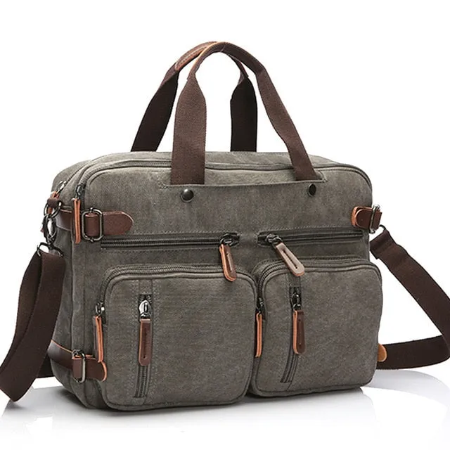 West Louis™ Casual Canvas Briefcase