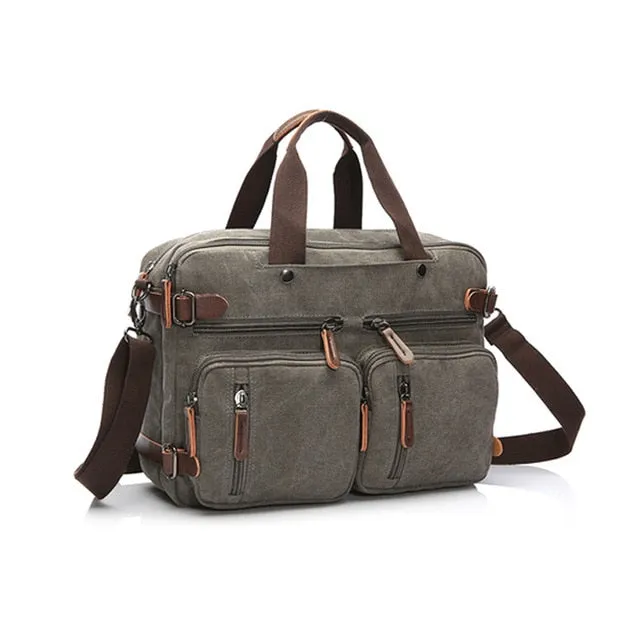 West Louis™ Casual Canvas Briefcase