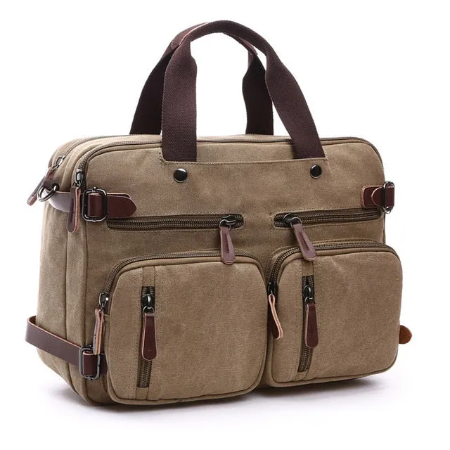 West Louis™ Casual Canvas Briefcase