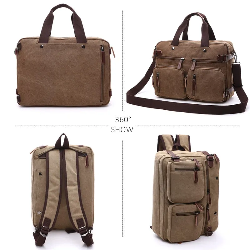 West Louis™ Casual Canvas Briefcase