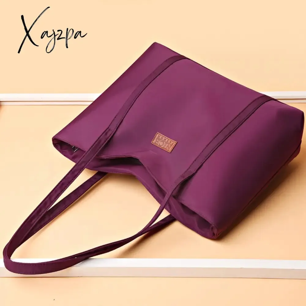 Xajzpa - Laptop Bag Waterproof Lightweight Tote Bag For Women Nylon Briefcase Computer Work Shoulder Handbag Waterproof Nylon Shoulder Ba